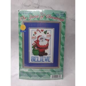 Janlynn The Spirit of Christmas Counted Cross Stitch Kit Santa Believe 157-84